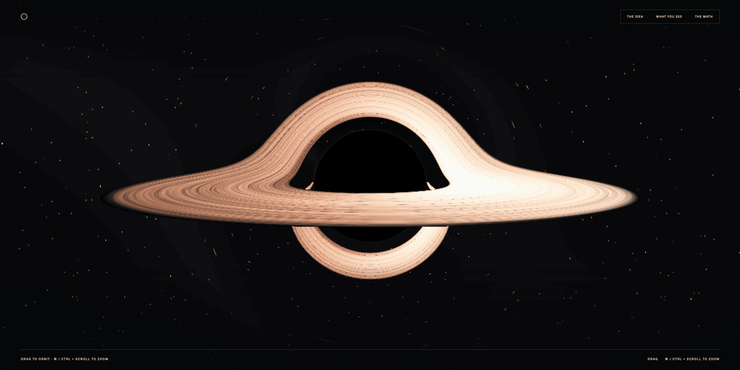BLACK HOLE product interface